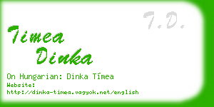 timea dinka business card