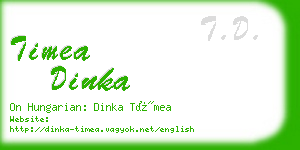 timea dinka business card